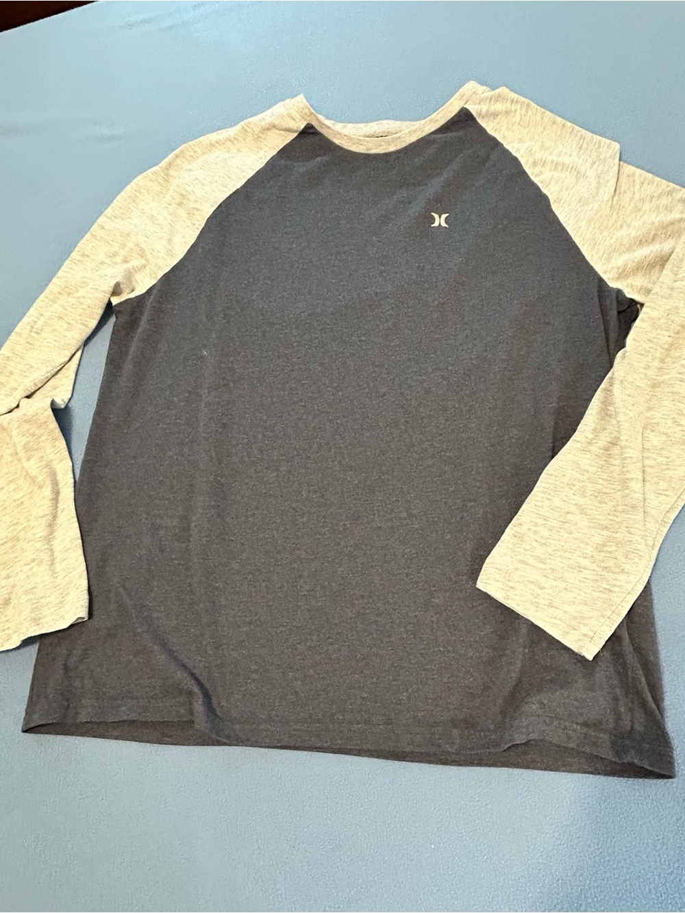 Hurley Blue Body Raglan Sleeves Long Sleeve Shirt